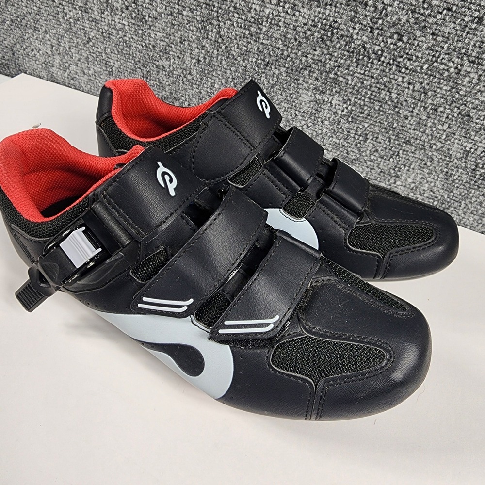 Peloton Cycling Shoes Black Red Indoor Bike Cleats Mens 6 Womens 8 EU 39 PLTN-01